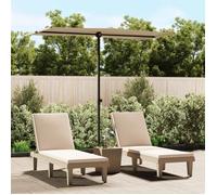 vidaXL Parasol de Jardin avec Mât en Aluminium, Pare-soleil de Patio, Abri de Soleil, Parasol de Terrasse Extérieur, 180x110 47331