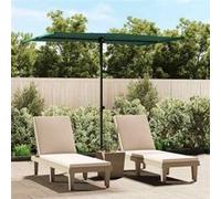 vidaXL Parasol de jardin mât en aluminium 2x1,5 m Vert