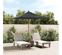 Vidaxl Parasol De Jardin Avec Mât En Bois Anthracite 198x198x231 Cm