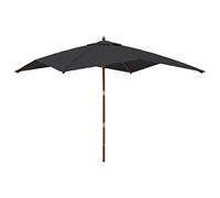 Parasol De Jardin Avec Mât En Bois Noir 300x300x273 Cm Vidaxl Vidaxl