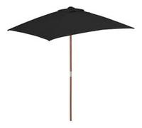 Parasol d'Extérieur avec Mât en Bois Pare-soleil Abri de Soleil Sable vidaXL