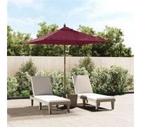 Vidaxl Parasol De Jardin Avec Mât En Bois Rouge Bordeaux 198x198x231cm