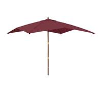 Parasol de Jardin avec Mât en Bois Abri de Soleil Patio 300x300x273 cm vidaXL