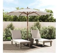 Vidaxl Parasol De Jardin Avec Mât En Bois Sable 299x240 Cm