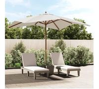 vidaXL Parasol de jardin avec mât en bois sable 300x300x273 cm 363191