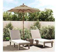 vidaXL Parasol de jardin avec mât en bois taupe 196x231 cm 363162