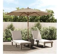 vidaXL Parasol de jardin avec mât en bois taupe 299x240 cm 363170