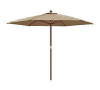 vidaXL Parasol de jardin avec mât en bois taupe 299x240 cm 363170