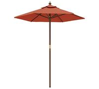 vidaXL Parasol de jardin avec mât en bois terre cuite 196x231 cm