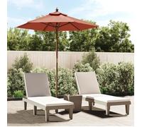 vidaXL Parasol de jardin avec mât en bois terre cuite 196x231 cm