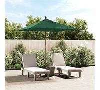 vidaXL Parasol de jardin avec mât en bois vert 198x198x231 cm, parasol, parasol d'extérieur, parasol de patio, parapluie, parasol de terrasse G