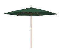 vidaXL Parasol de jardin avec mât en bois 299 x 240 cm Vert