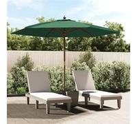 vidaXL Parasol de jardin avec mât en bois vert 299x240 cm 363168 Vert G