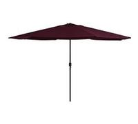 vidaXL Parasol de Jardin avec Mât en Métal, Pare-soleil de Patio, Abri de Soleil, Parasol de Terrasse Arrière-cour 47382 Rouge G