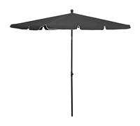 vidaXL Parasol de Jardin avec Mât Parasol de Patio Pare-soleil de Terrasse Parasol d'Extérieur Anti-UV Anti-décoloration 210x140 cm Anthracite