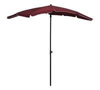 vidaXL Parasol de Jardin avec Mât Parasol de Patio Pare-soleil de Terrasse Parasol d'Extérieur Anti-UV Anti-décoloration 200x130 cm Rouge Bordeaux