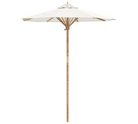 vidaXL Parasol de jardin Blanc crème 180 x 230 cm Bambou