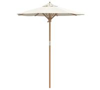 Vidaxl Parasol De Jardin Crème Blanc 180x230 Cm Bambou