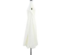 vidaXL Parasol de jardin blanc, noir 395 x 395 x 245 cm polyester, acier