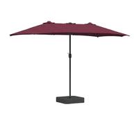 Vidaxl Parasol De Jardin Rouge Bordeaux 385 X 209 X 244 Cm Tissu