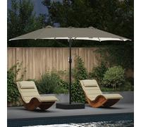 Vidaxl Parasol De Jardin Couleur Sable 385 X 209 X 244 Cm Tissu