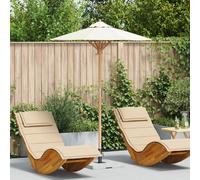 vidaXL Parasol de Jardin Crème 150x210 cm Bambou