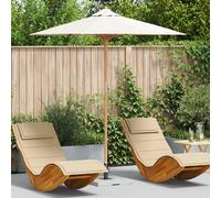 Vidaxl Parasol De Jardin Crème 217x230 Cm En Bambou