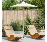 vidaXL Parasol de Jardin Crème Blanc 180x230 cm Bambou