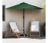 Vidaxl Parasol De Jardin Demi Avec Poteau En Aluminium Vert 294 Cm