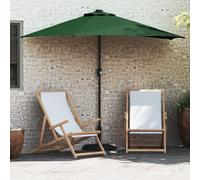 Vidaxl Parasol De Jardin Demi Avec Poteau En Aluminium Vert 294 Cm