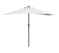 vidaXL Parasol de Jardin Demi Couleur Sable 294 x 150 x 224 cm Tissu, Parasol de Jardin Pliable résistant UV, Ombre Ajustable, Protection étanche pour Balcon
