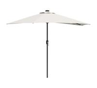 Vidaxl Parasol De Jardin Half Avec Poteau En Aluminium Sable 294 Cm