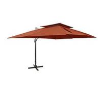 Vidaxl Parasol Déporté À Double Toit Terre Cuite 400x300 Cm