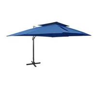 Vidaxl Parasol Cantilever Avec Double Toit Bleu Azuré 400x300 Cm Bleu