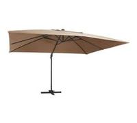 Parasol de Jardin en Porte-à-faux avec Lumières LED et Mât en Aluminium, Pare-soleil de Patio, Abri de Soleil 47007