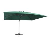 vidaXL Parasol de Jardin en Porte-à-faux avec Lumières LED et Mât en Aluminium, Pare-soleil de Patio, Abri de Soleil 47005
