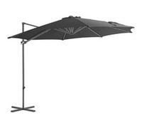 Vidaxl Parasol En Porte-À-Faux Avec M?T En Acier Anthracite 300 Cm Gris