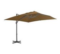 vidaXL Parasol de Jardin en Porte-à-faux avec Mât en Aluminium, Pare-soleil de Patio, Abri de Soleil, Parasol de Terrasse 44638 Beige G