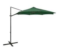 Parasol de Jardin en Porte-à-faux avec Mât et Lumières LED, Pare-soleil de Patio, Abri de Soleil Terrasse Extérieur, 312337