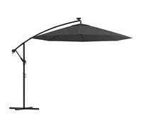 vidaXL Parasol de jardin 44521 en porte-à-faux LED mât en acier Anthracite gris