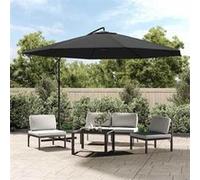 vidaXL Parasol de Jardin en Porte-à-faux et Poteau en Aluminium, Pare-soleil de Patio, Abri de Soleil, Parasol de Plage 44505 Gris G