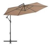 Vidaxl Parasol En Porte-À-Feux Avec Poteau En Aluminium 300 Cm Taupe Gris