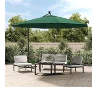 Parasol de Jardin en Porte-à-feux et Lumières LED Mât en Métal, Pare-soleil de Patio, Abri de Soleil, Parasol de 44524
