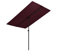 Vidaxl Parasol De Jardin Et Mât En Aluminium 2x1,5 M Rouge Bordeaux Rouge
