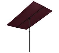Vidaxl Parasol De Jardin Et Mât En Aluminium 2x1,5 M Rouge Bordeaux Rouge