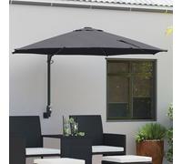 Vidaxl Parasol De Jardin Mural Avec Leds Antracite 248 Cm