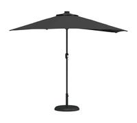 vidaXL Parasol de Jardin Noir 294 x 150 x 224 cm Polyester et Acier, Parasol de Jardin, Parasol Moderne, Protection Durable pour Balcon, Ombre relaxante, Couverture Estivale