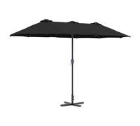 Vidaxl Parasol De Jardin Noir 380 X 196 X 235 Cm