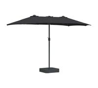 Vidaxl Parasol De Jardin Noir 385 X 209 X 244 Cm Tissu