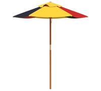 vidaXL Parasol de jardin pour enfants – poteau en bois Ø120x140 cm